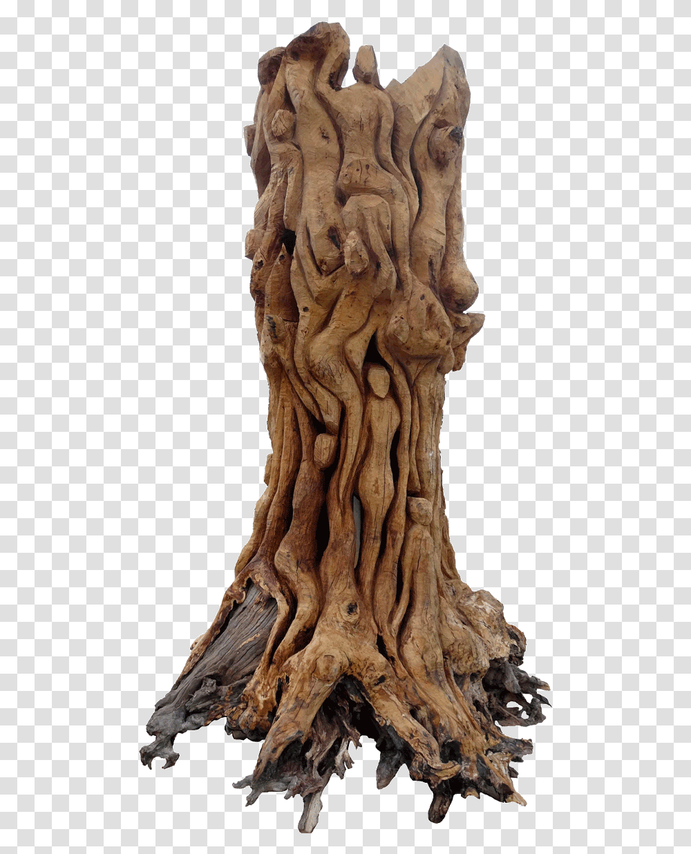 Sculpture Of Tree Roots, Wood, Figurine, Driftwood Transparent Png