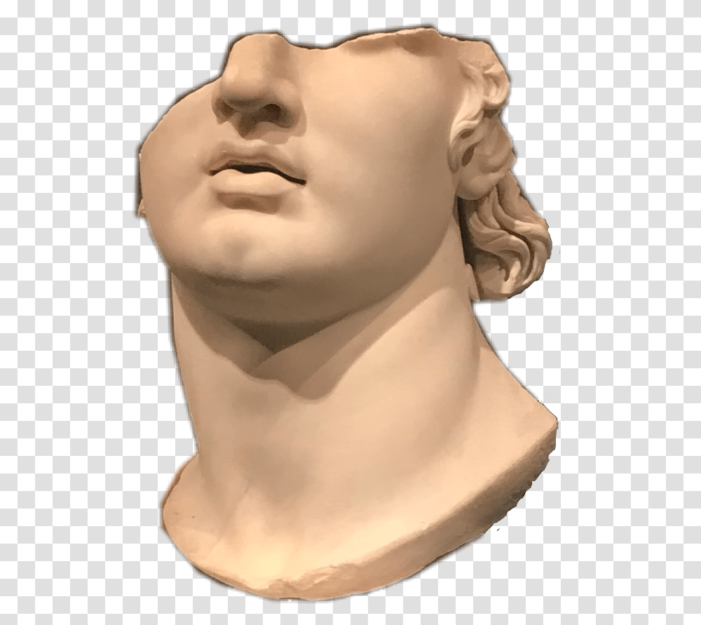Sculpture Roman Bust Vaporwave, Head, Person, Human Transparent Png