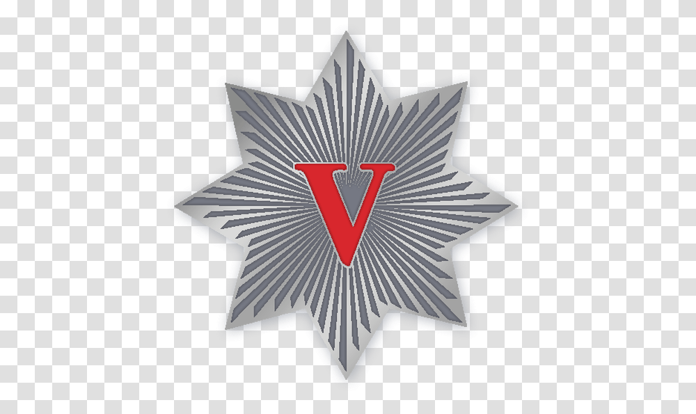 Scv V Star Pin Illustration, Logo, Trademark, Cross Transparent Png