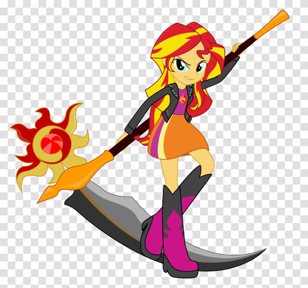 Scythe Clipart Music Note Sunset Shimmer Scythe, Person, Adventure, Leisure Activities, Outdoors Transparent Png