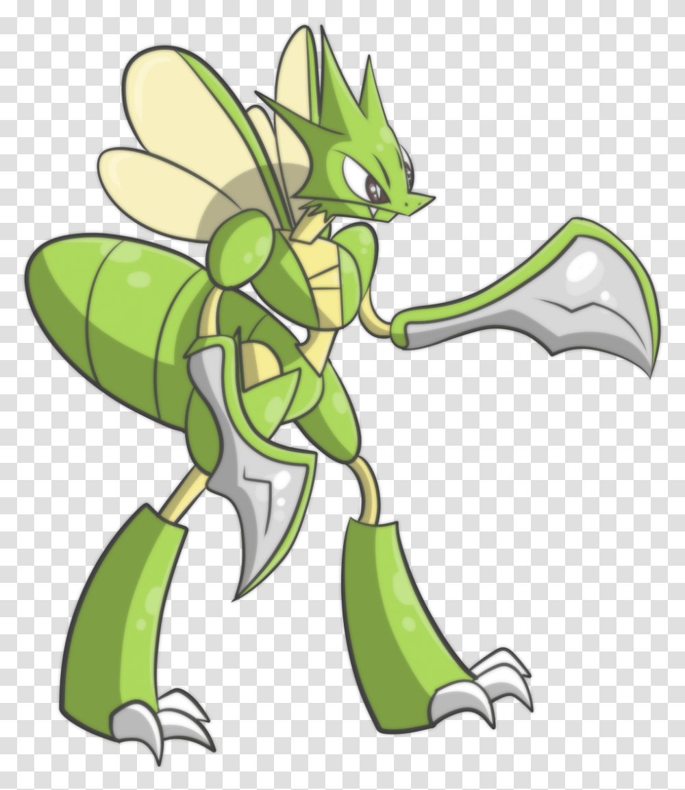 Scyther Download Cartoon, Animal, Insect, Invertebrate, Wasp Transparent Png