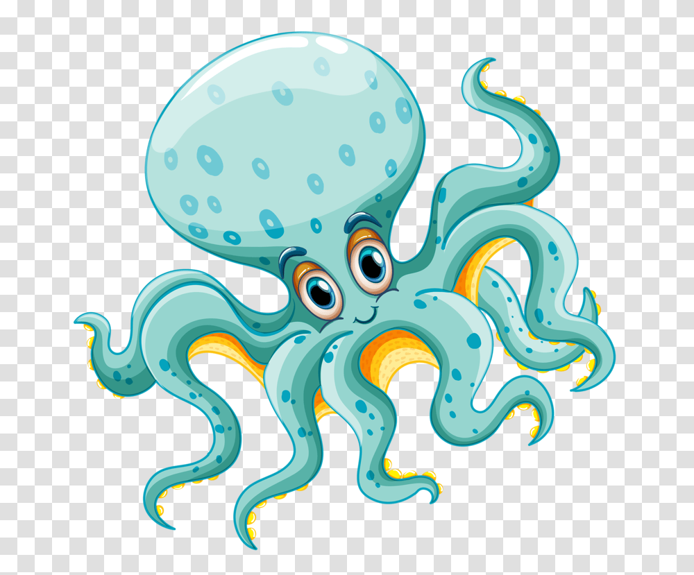 Sea Animal Fish Octopus And Clip Art, Invertebrate, Sea Life Transparent Png