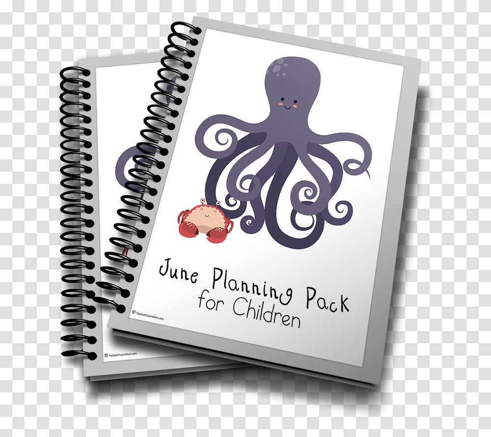 Sea Creatures Cartoon Characters Clipart Coloring Pages, Diary, Spiral, Sea Life Transparent Png