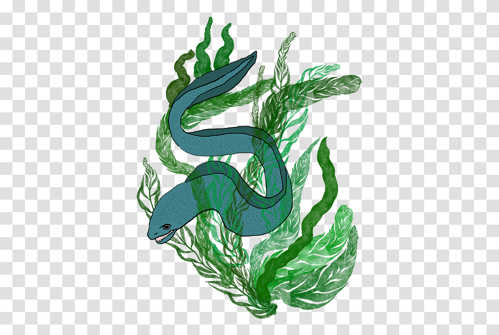 Sea Eel Moray Serpent, Animal, Reptile, Snake, Green Snake Transparent Png
