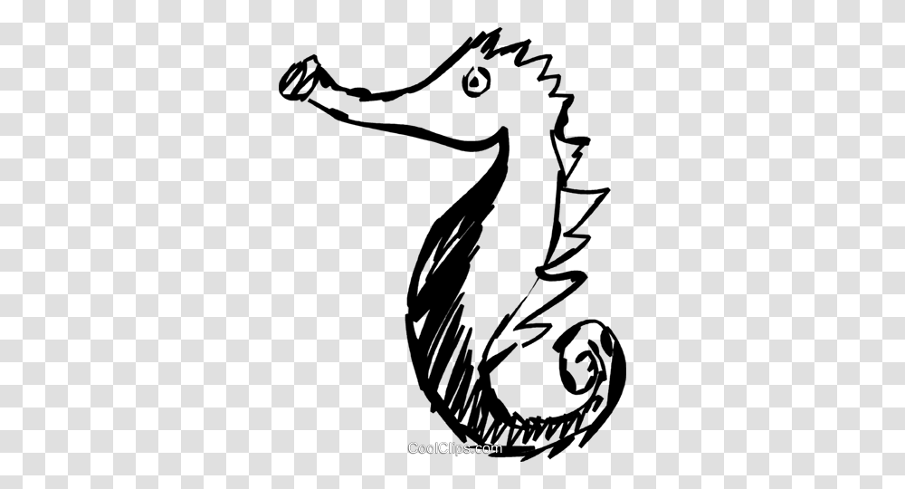 Sea Horse Royalty Free Vector Clip Art Illustration, Dragon, Bird, Animal Transparent Png