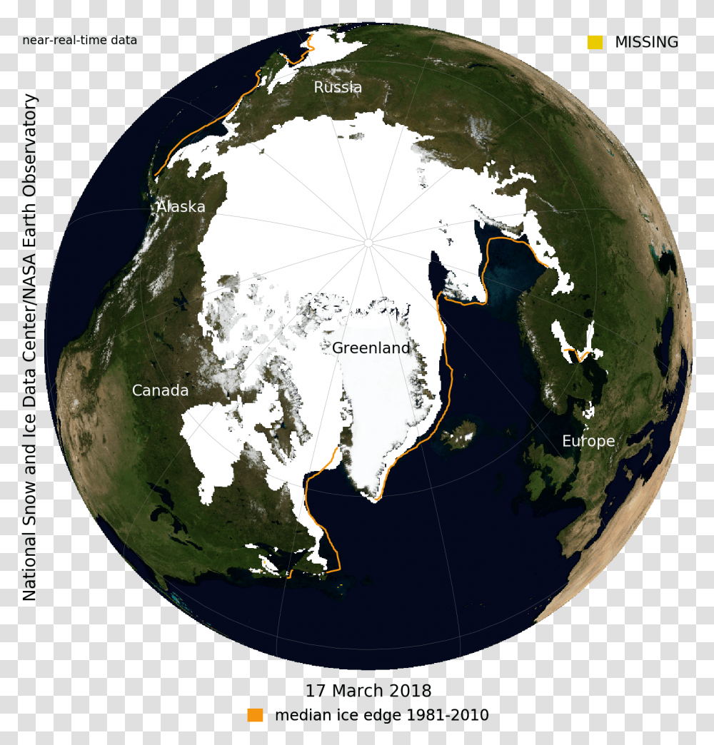 Sea Ice Extent Global 2015 April 2 Nsidc With Anomaly Maximum Arctic Ice Extent, Outer Space, Astronomy, Universe, Planet Transparent Png