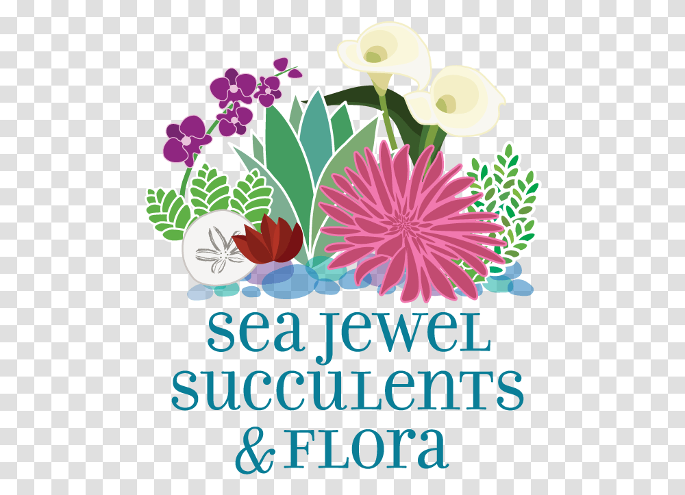Sea Jewel Succulents Amp Flora Bouquet, Floral Design, Pattern Transparent Png