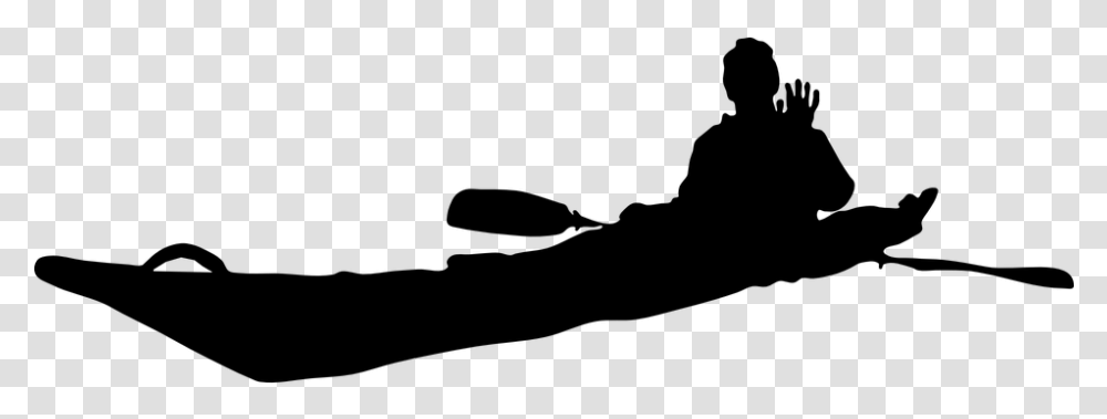 Sea Kayak Canoe Paddle Clip Art Boat With Man Vector, Gray, World Of Warcraft Transparent Png