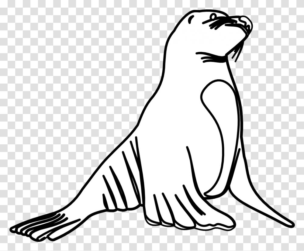 Sea Lion Clip Art Free Sea Lion Black And White Clipart, Animal, Mammal, Penguin, Bird Transparent Png