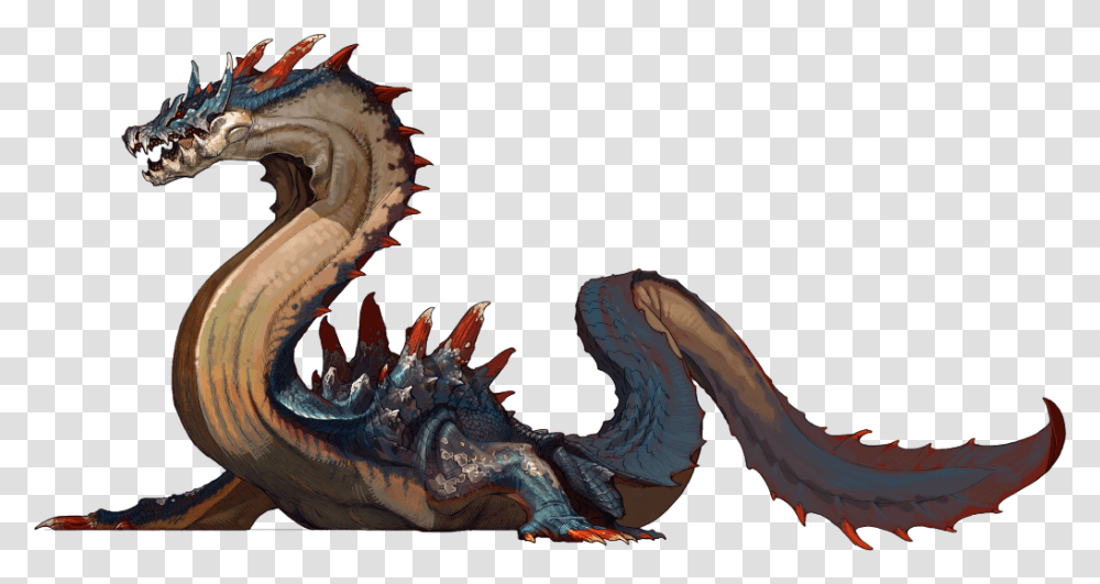Sea Monster Monster Hunter Sea Monster, Dragon, Painting, Bird Transparent Png