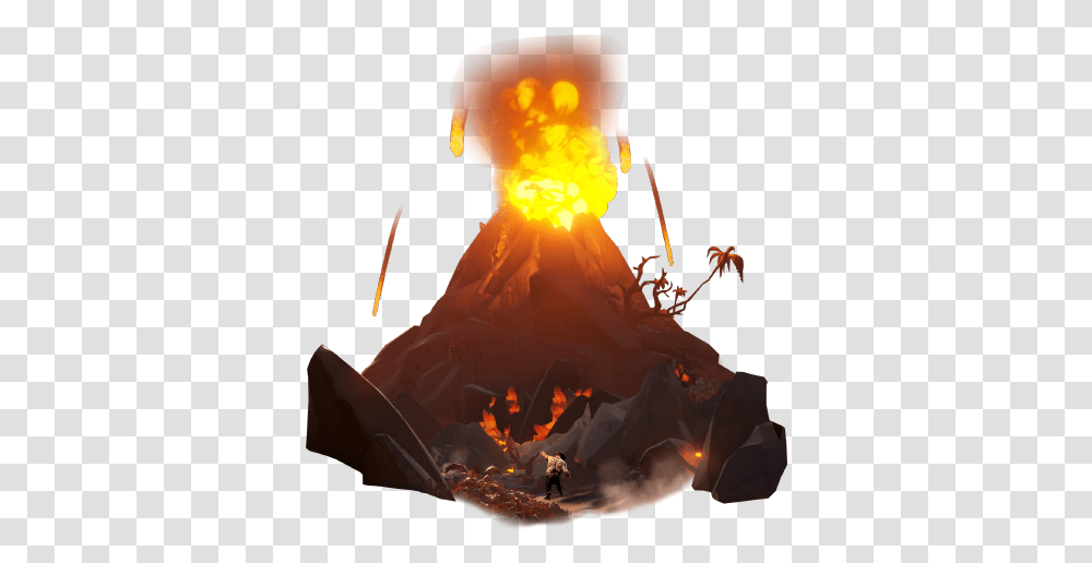 Sea Of Thieves Sea Of Thieves Fire, Mountain, Outdoors, Nature, Bonfire Transparent Png