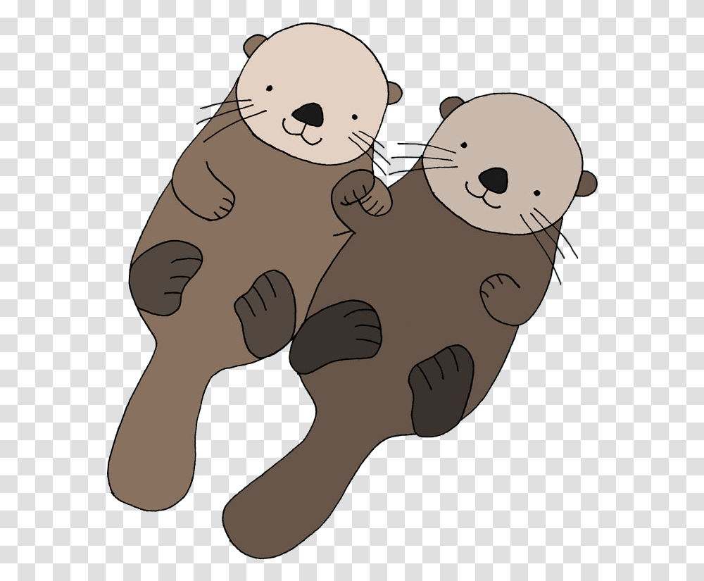 Sea Otter Clipart Cute Otter Couple, Mammal, Animal, Face, Photography Transparent Png