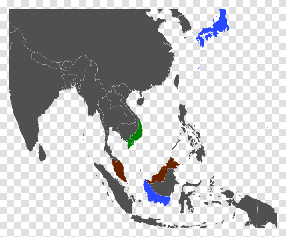 Sea Political Map Asian Pacific Map, Diagram, Plot, Atlas Transparent Png