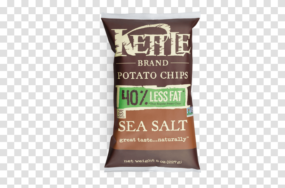 Sea Salt 40 Less Fat Potato Chips Kettle Chips 40 Less Fat, Plant, Food, Beer Transparent Png