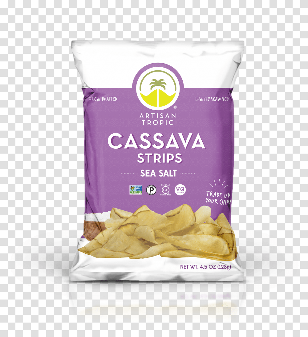 Sea Salt Cassava Strips Artisan Tropic Cassava Chips, Fries, Food, Plant, Vegetable Transparent Png