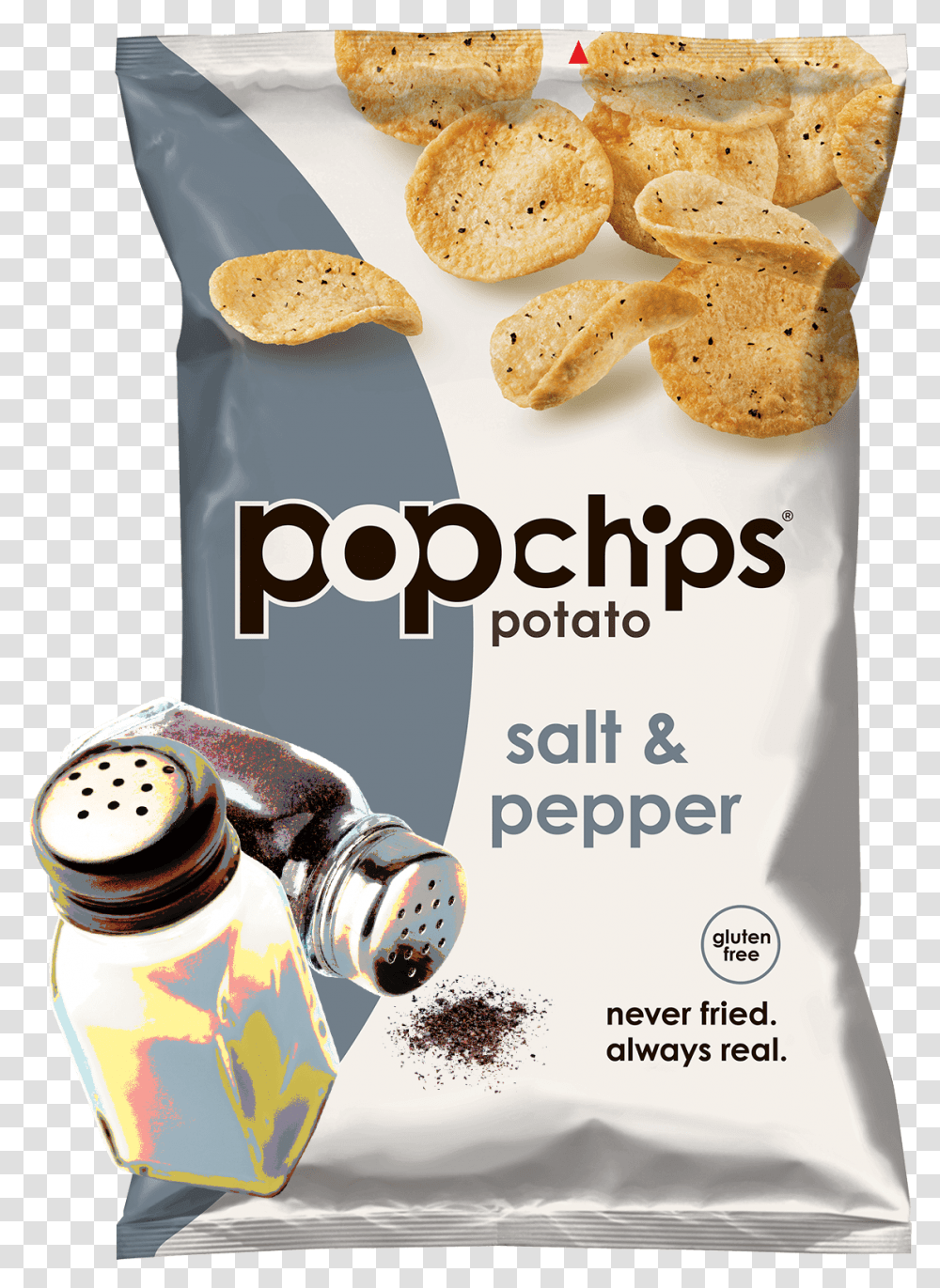 Sea Salt Pop Chips, Bread, Food, Jar, Cracker Transparent Png