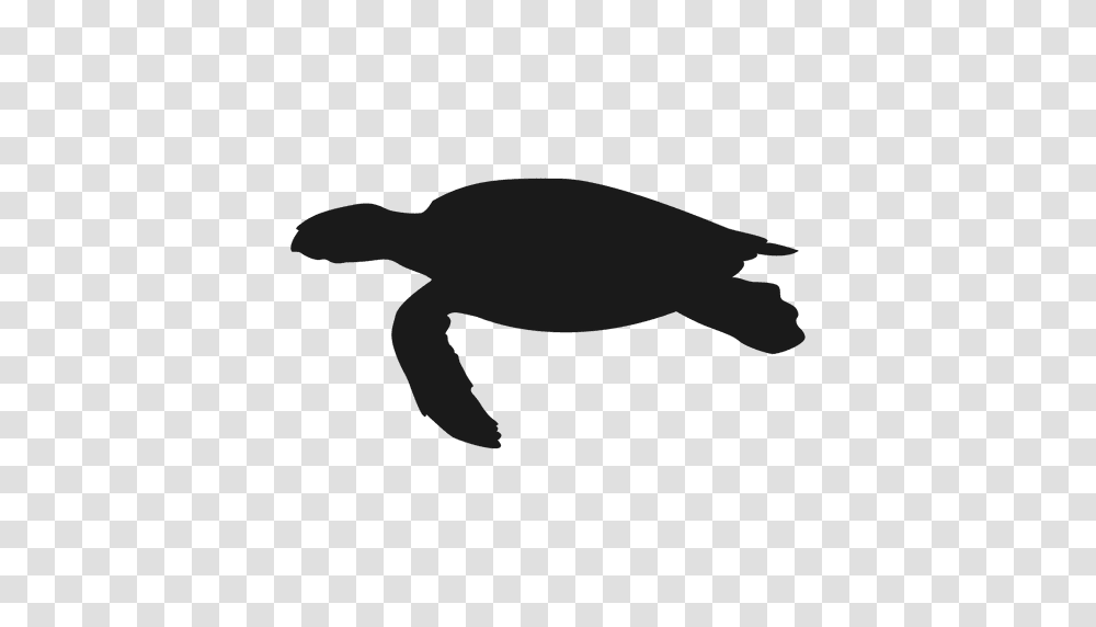 Sea Turtle Swimming Silhouette, Reptile, Sea Life, Animal, Tortoise Transparent Png