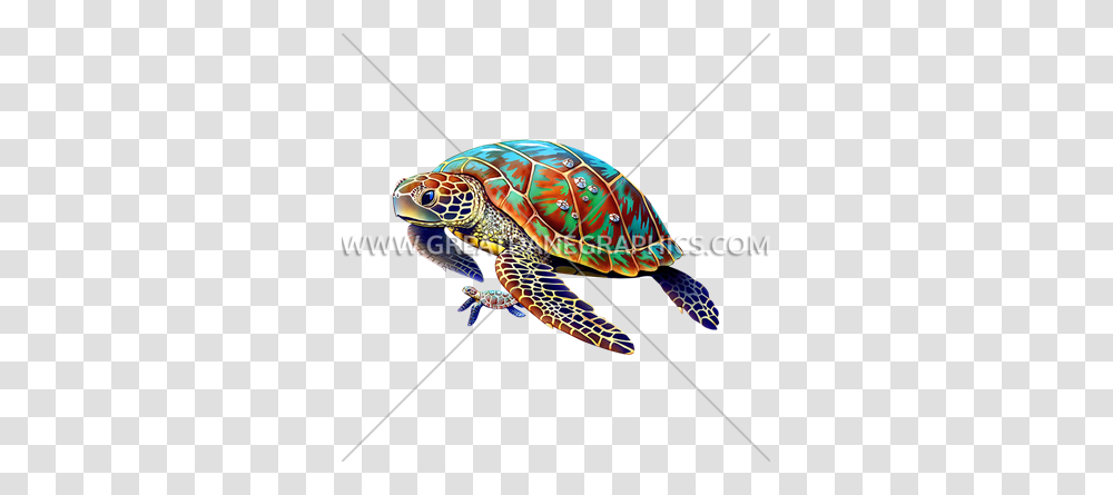 Sea Turtle With Babies Production Ready Artwork For T Shirt Printing, Reptile, Sea Life, Animal, Tortoise Transparent Png