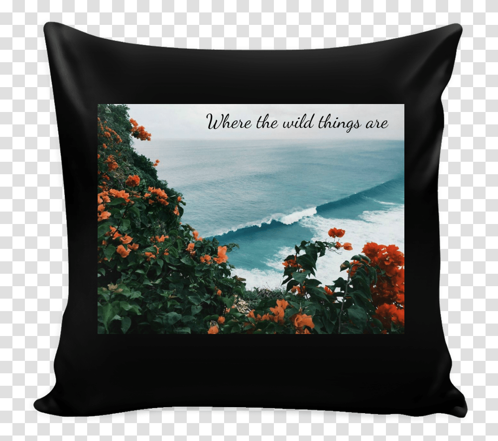 Sea Urchin Clipart Ocean With Orange Flowers, Pillow, Cushion, Vegetation, Plant Transparent Png