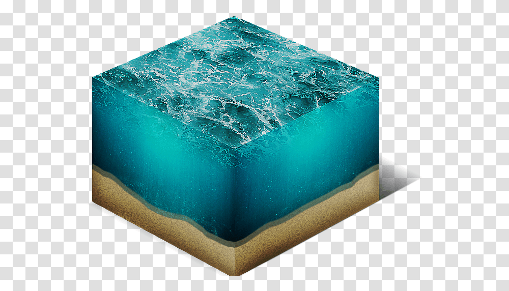 Sea Water Cube Cross Section Isometric Water Cube, Jacuzzi, Tub, Hot Tub, Foam Transparent Png