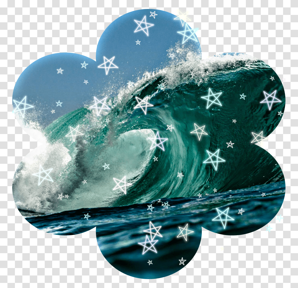 Sea Waves Awesome Star Pcean Freetoedit Heart, Outdoors, Water, Nature, Ocean Transparent Png