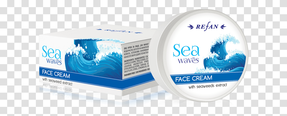 Sea Waves Face Cream Cream, Text, Paper, Advertisement, Cosmetics Transparent Png