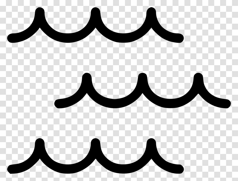 Sea Waves, Stencil, Mustache Transparent Png