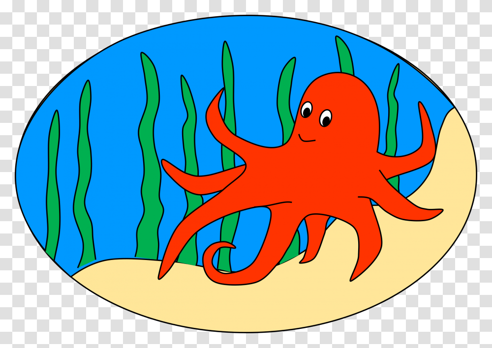 Sea Weed In Clipart, Sea Life, Animal, Invertebrate, Octopus Transparent Png