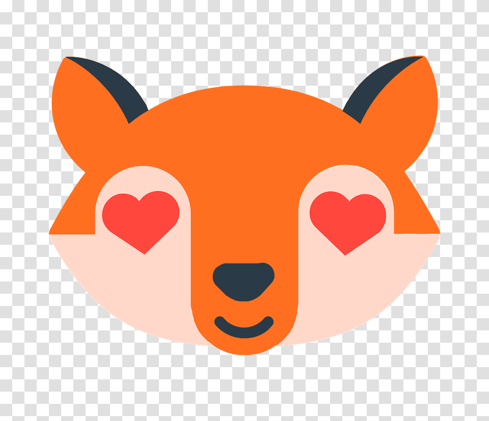 Seached For Feline Emoji Fox With Heart Eyes Emoji, Pig, Mammal, Animal, Piggy Bank Transparent Png