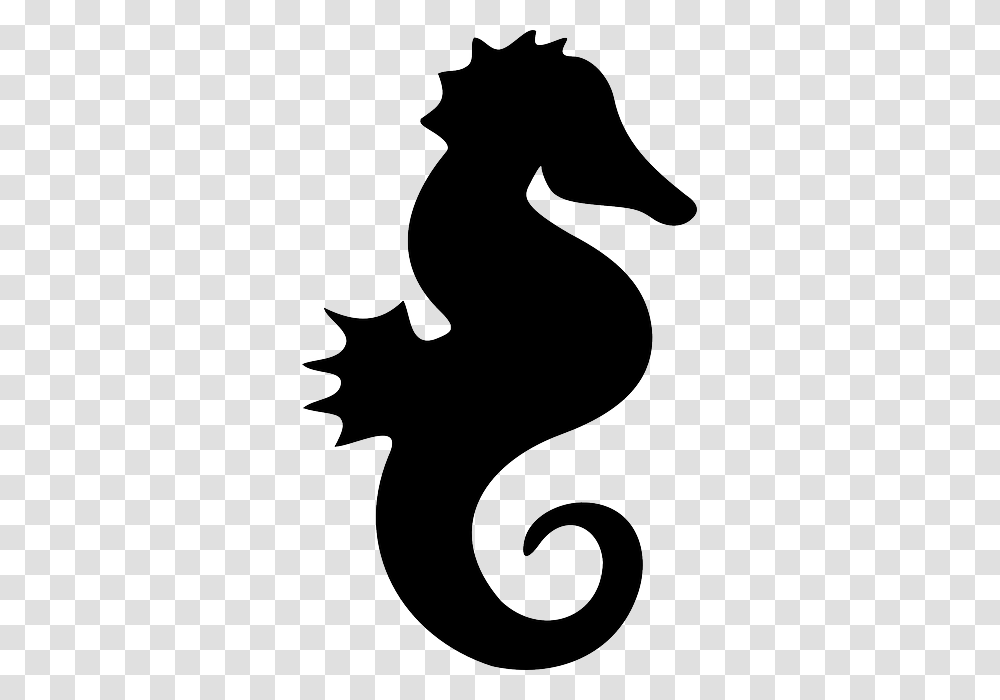 Seahorse, Animals, Silhouette, Stencil Transparent Png