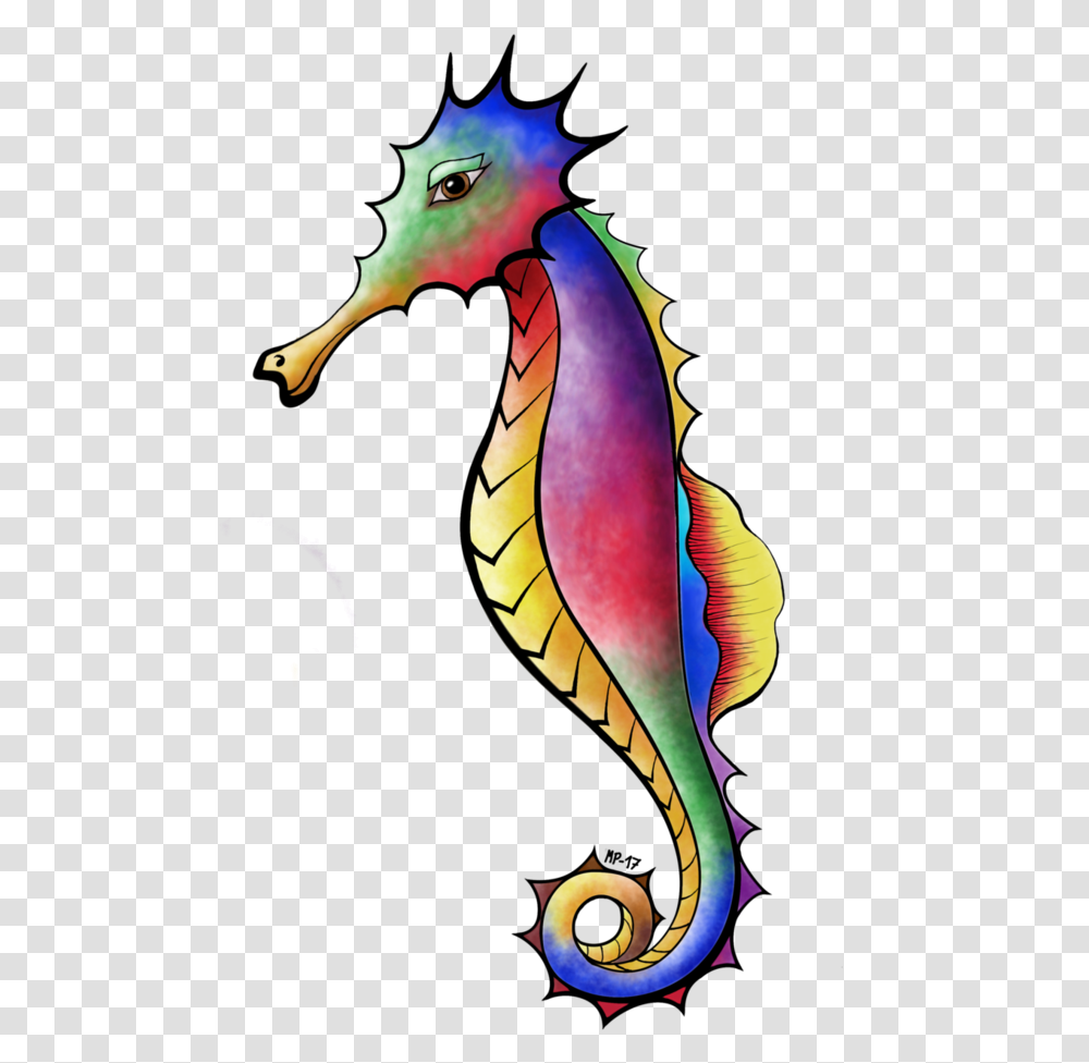 Seahorse Drawing Colorful, Person, Human, Animal, Light Transparent Png