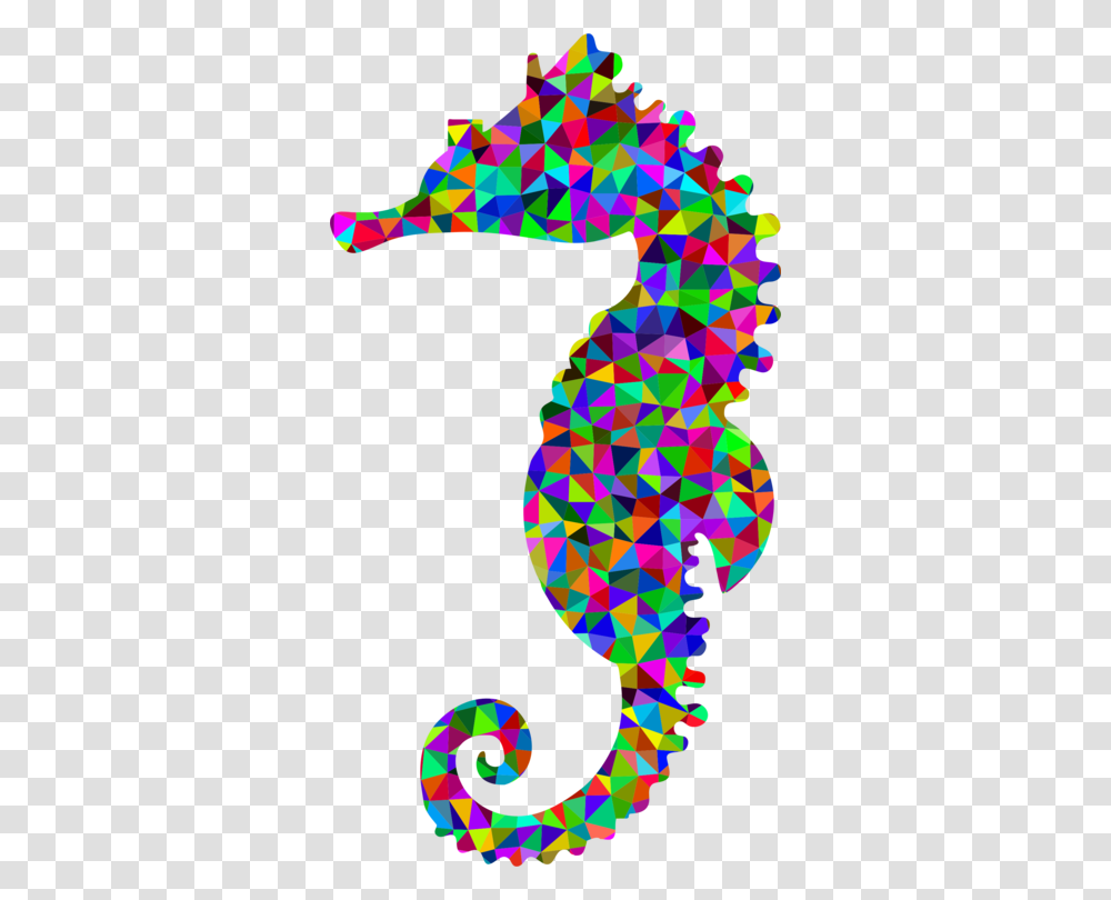 Seahorse Low Poly Drawing Silhouette, Modern Art, Pattern Transparent Png