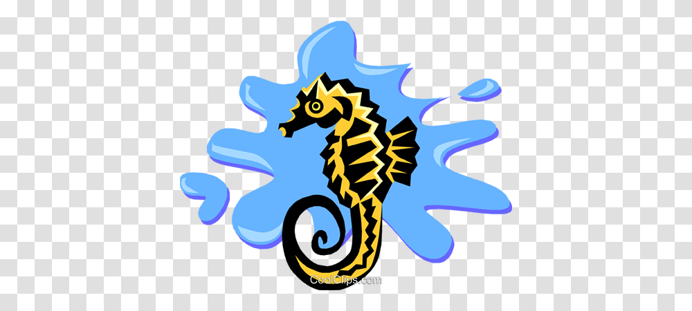 Seahorse Royalty Free Vector Clip Art Illustration, Sea Life, Animal, Mammal Transparent Png