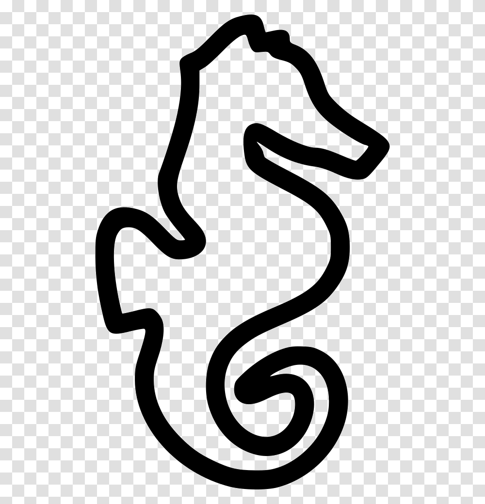 Seahorse Sea Horse Free Icon, Stencil, Label, Silhouette Transparent Png