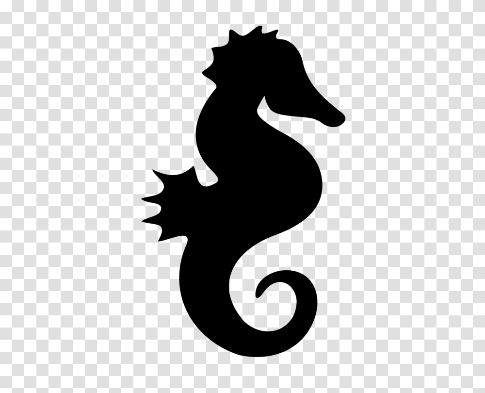 Seahorse Silhouette Drawing Pipefishes And Allies Line Art Free, Gray, World Of Warcraft Transparent Png