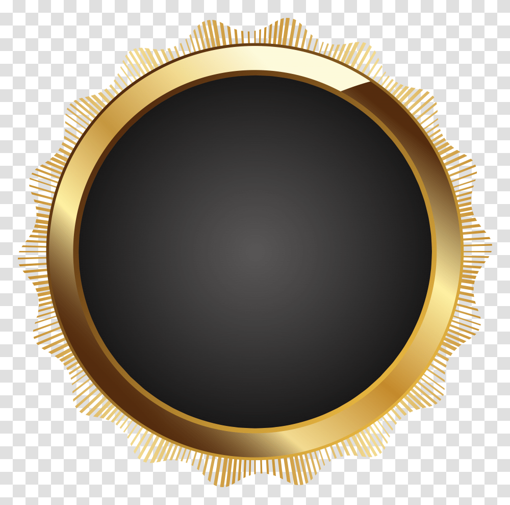 Seal Badge Black Clip, Sphere, Gold Transparent Png