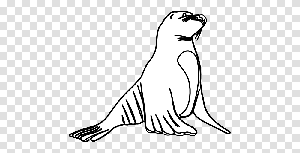Seal Clipart Black And White, Animal, Mammal, Penguin, Bird Transparent Png