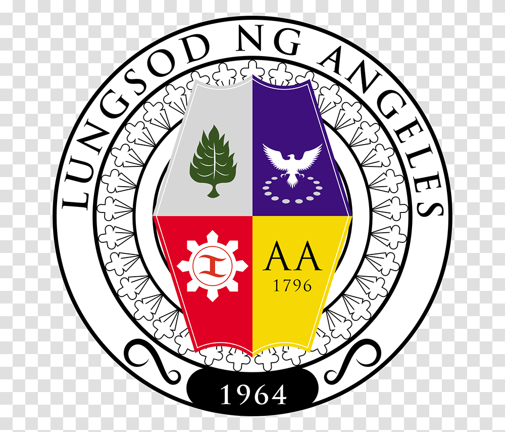 Seal Of Angeles City Angeles City Pampanga Logo, Label, Vegetation Transparent Png