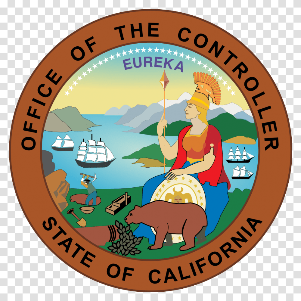 Seal Of California, Logo, Person, Badge Transparent Png