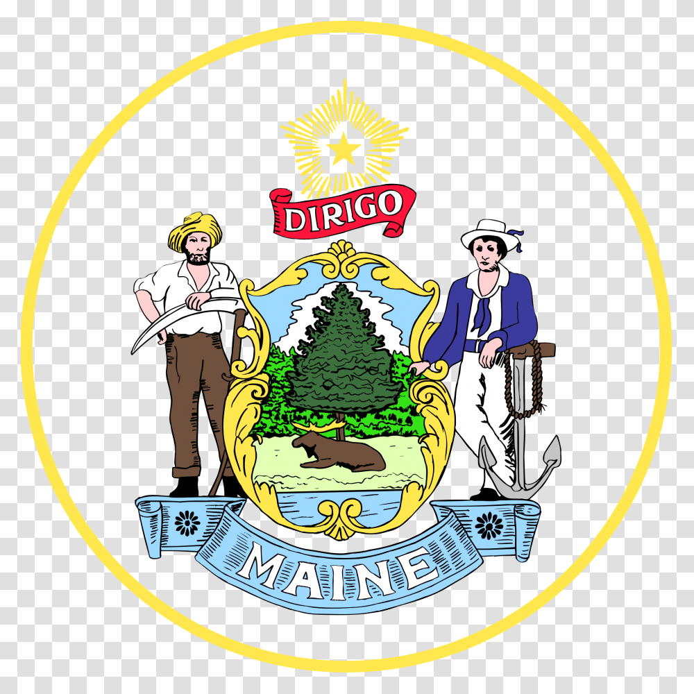 Seal Of Maine, Person, Poster, Logo Transparent Png