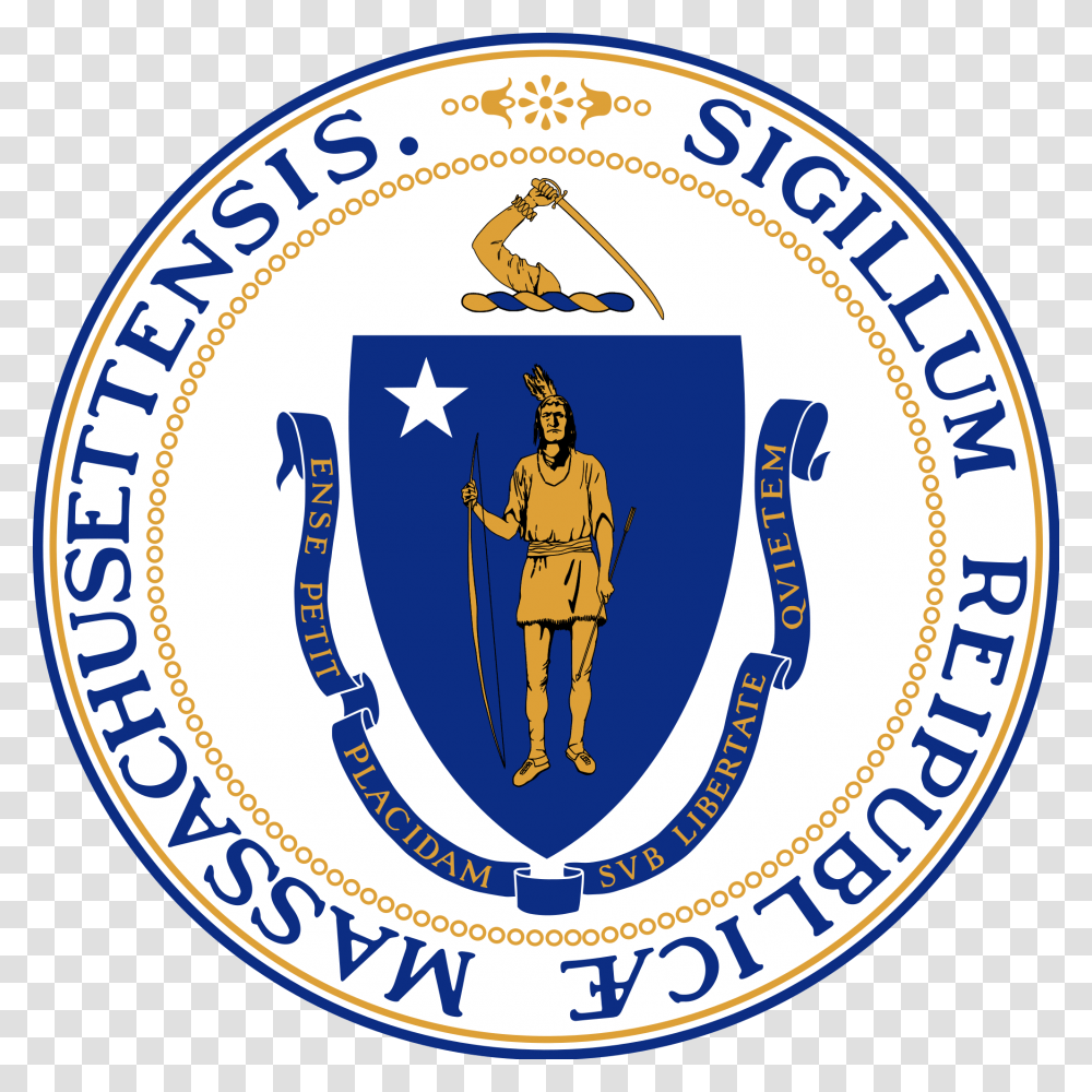Seal Of Massachusetts, Logo, Trademark, Person Transparent Png
