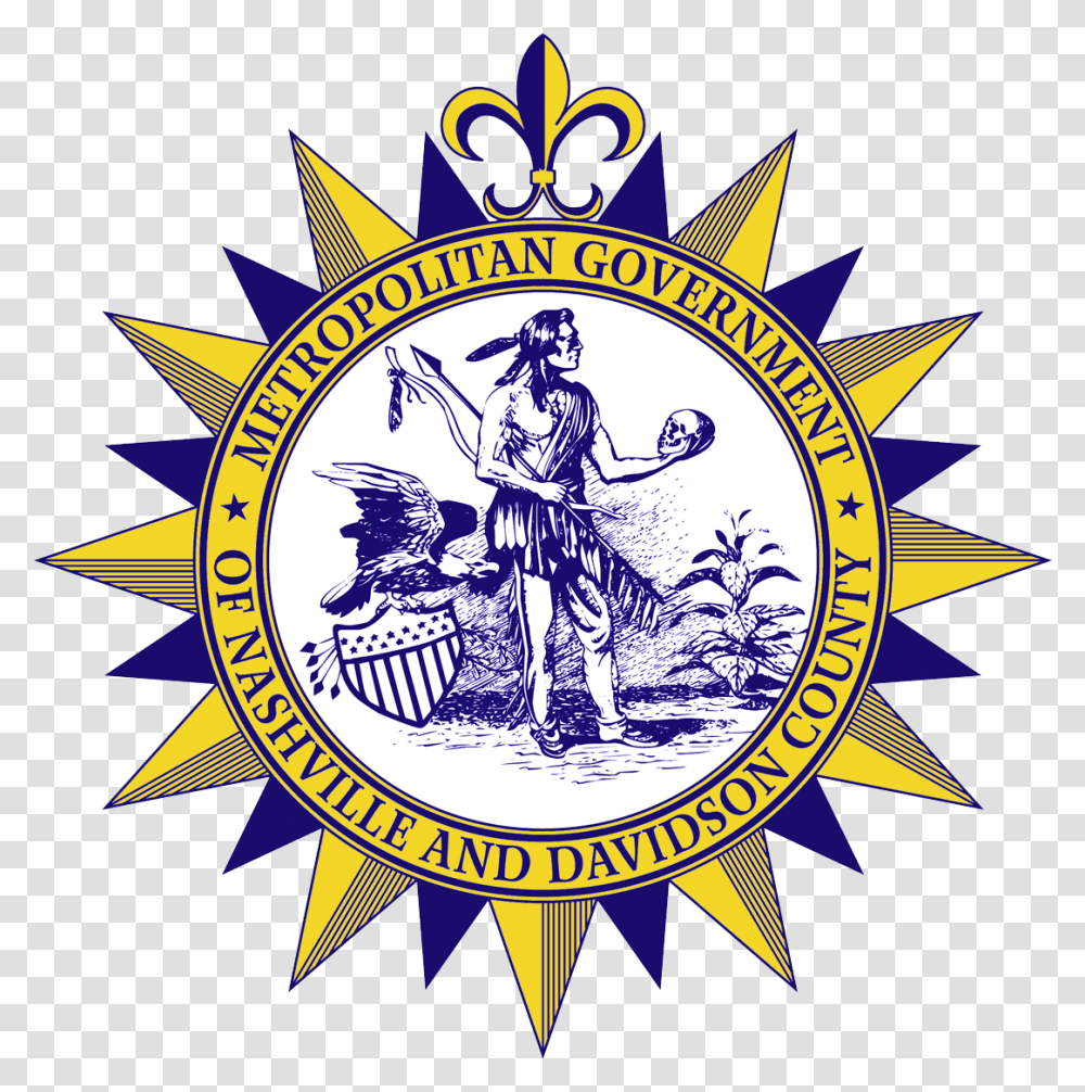 Seal Of Nashville Tennessee Metro Nashville Government, Logo, Trademark, Emblem Transparent Png