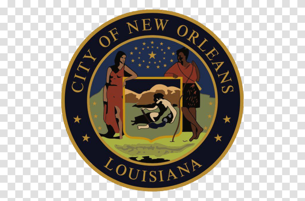 Seal Of New Orleans Louisiana Coronavirus In New Orleans, Person, Logo, Outdoors Transparent Png
