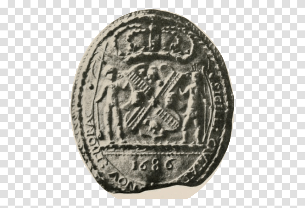 Seal Of New York City With Imperial Crown Coin, Money, Dime, Rug, Helmet Transparent Png