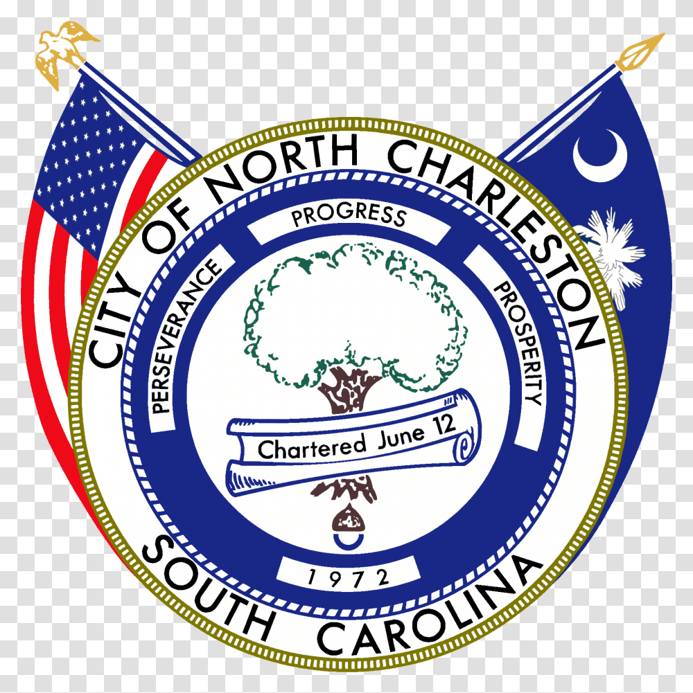 Seal Of North Charleston South Carolina City Of North Charleston Seal, Logo, Trademark, Badge Transparent Png