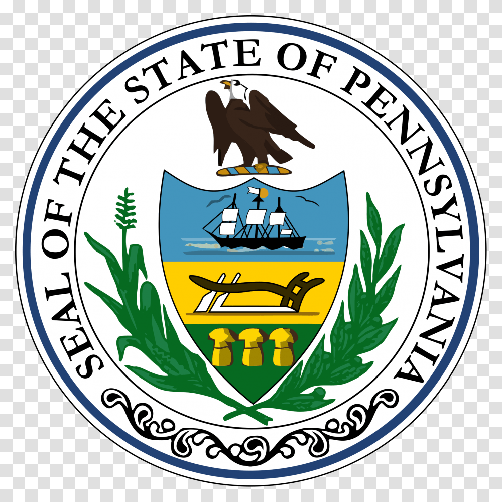 Seal Of Pennsylvania, Logo, Emblem, Badge Transparent Png