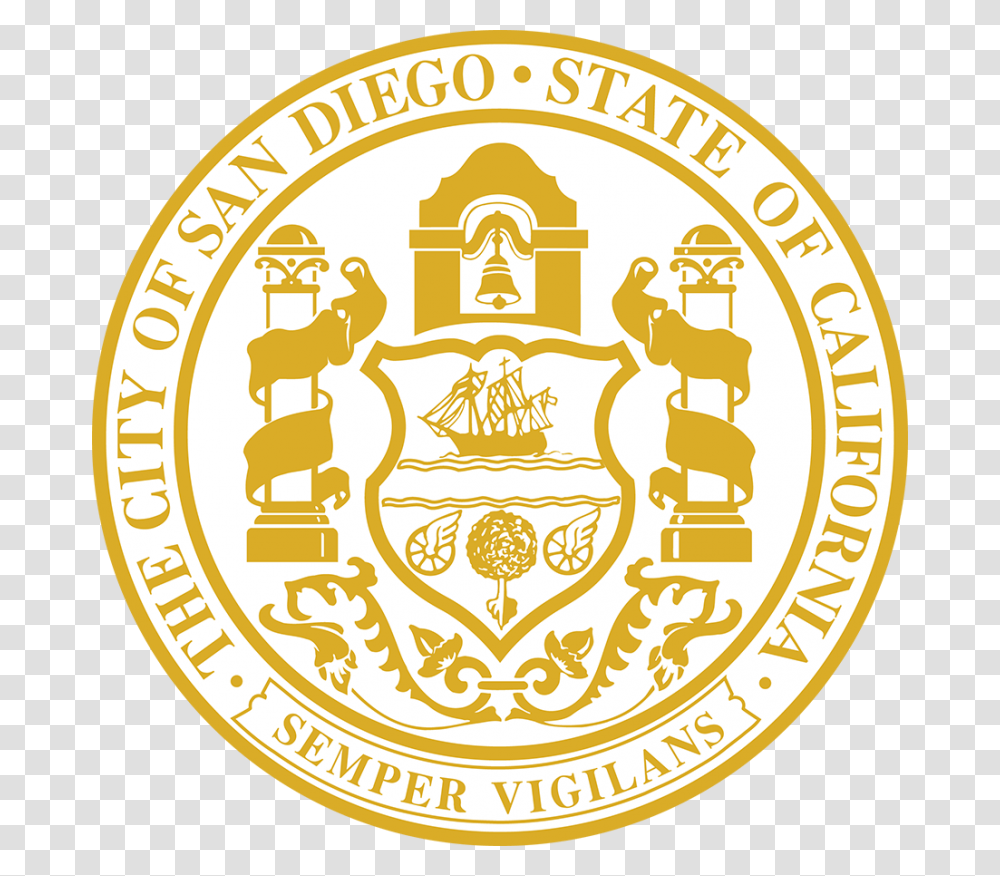 Seal Of San Diego, Logo, Trademark, Badge Transparent Png
