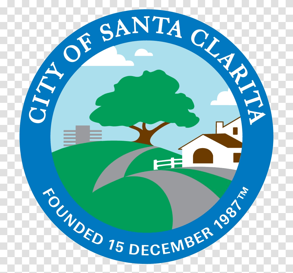 Seal Of Santa Clarita California Santa Clarita, Label, Text, Logo, Symbol Transparent Png