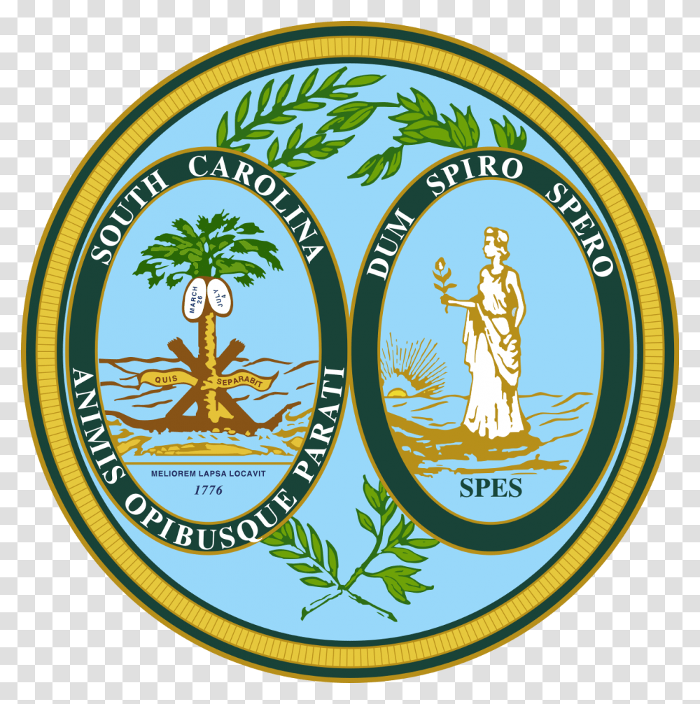 Seal Of South Carolina South Carolina Seal, Logo, Trademark, Badge Transparent Png