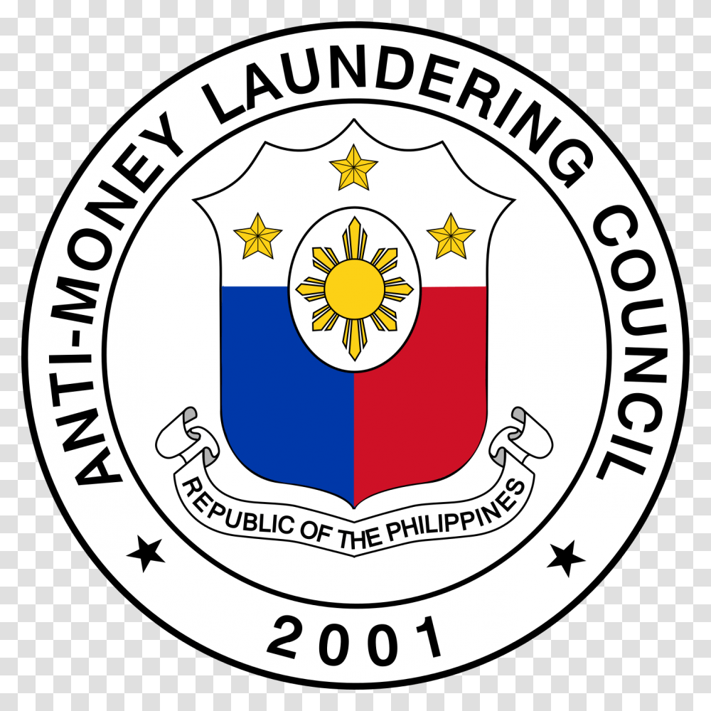 Seal Of The Anti Money Laundering Council Philippines, Logo, Trademark, Badge Transparent Png